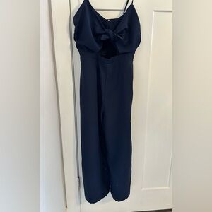 Navy Wide-Leg Jumpsuit - Classic Women's One-Piece